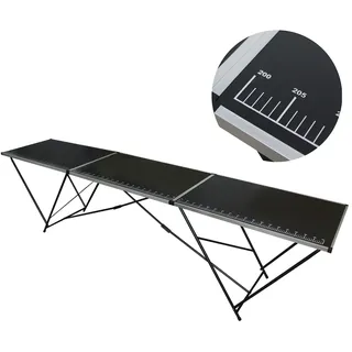 Trutzholm Tapeziertisch Alu Flohmarkttisch 300x60 cm Klapptisch klappbar mit Messskala