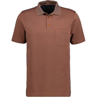 Poloshirt RAGMAN, Herren, Gr. XL, orange (terra, 580), 70% Baumwolle 30% Polyester, casual, regular fit, ohne Ausschnitt, Kurzarm, Shirts