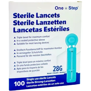 100 x 28G Lanzetten – Herstellerbestätigt & voll kompatibel mit PiC Indolor, Microlet, FreeStyle, Abbott, OneTouch, SD u.v.m