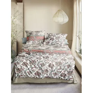 Irisette Bettwäsche Irisette Easy Soft-Seersucker Bettwäsche 155x220 Paisley orange grün, Seersucker, 2 teilig orange