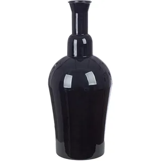 Gilde Vase Filu aus Metall - schwarz glänzend - Höhe 55cm x Breite 25cm - Dekovase