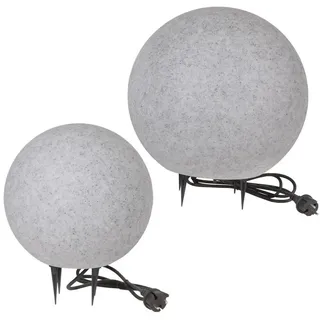 H4L Kugelleuchte Granit 30-40 cm 2er Set grau