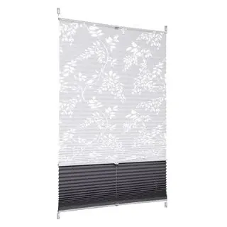 Sekey Plissee Doppelplissee Day+Night 70 x 100 cm grau/weiß mit Muster