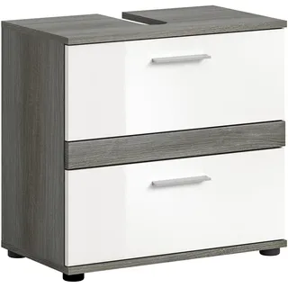 xonox.home Waschbeckenunterschrank - weiß Hochglanz - Maße cm B: 60 H: 57