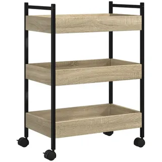 vidaXL Küchenwagen Sonoma-Eiche 50x30x70 cm Holzwerkstoff