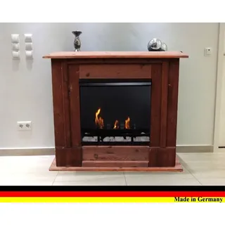 Bio Ethanol und Gelkamin Kamin Fireplace Cheminee Camino Rafael Premium Nussbaum