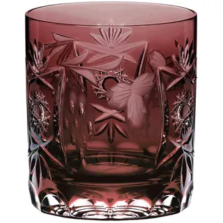 Nachtmann Whisky Glas, 250 ml, Dunkelrot, Traube, 35889, Whisky Tumbler aus Bleikristall, spülmaschinenfest