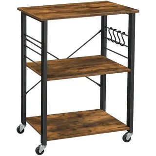 Begryf, Küchenregal, Küchenkommode für das Esszimmer, dunkelbrauner Küchenschrank, Küchenwagen, Holzregal stehend für die Küche, Sideboard, Raumteiler Regal, Standregal, Dunkelbraun