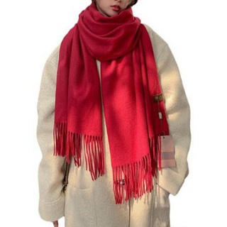 FIDDY Halstuch Warmer dicker Schal für Damen in einfarbiger Farbe, (1-St) rot