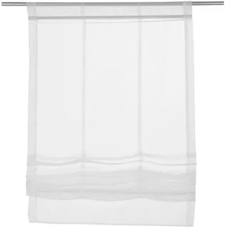 Home4You Raffrollo 80 x 170 cm / Fenstergröße (Velux) transparent/weiß