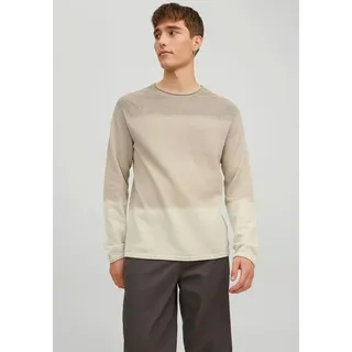 JACK & JONES Hill Knit Crew Pullover Oatmeal Gradient 2XL