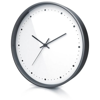 BEARWARE Funkwanduhr (Wanduhr rund mit 24 cm Durchmesser Analoge Anzeige - DCF-Signal - Batteriebetrieb) grau