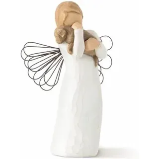 Willow Tree 26011 Engel der Freundschaft, Freundschaft Figur Tierfreunde Geschenkidee Drahtflügel Harz Figur Handbemalt Susan Lordi Sammlerstück
