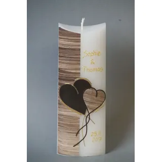 Hochzeitskerze/Brautkerze VINTAGE ☼ in Sonderform, inklusive Beschriftung ! W 5