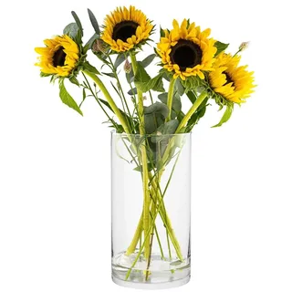 Omgoods – Große Glasvase, 29 cm hoch, ideal für Blumenarrangements - Transparent