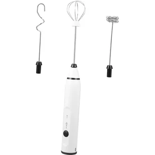 IMIKEYA Elektrischer Milchaufschäumer aus Edelstahl mit USB Anschluss 1200mah Akku Tragbar und Leicht zu Reinigen für Kaffee und Babynahrung