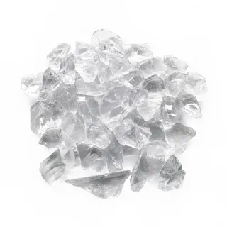 Noble Flame crushed glass: intensive clear / Kristall: ELLASON 610 und AURORA