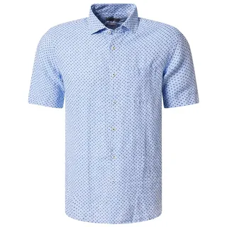 Pierre Cardin Herren Oberhemd Kurzarm Kent 1001 | Männer Kurzarm Hemd | Button-down | kariert | modern fit - M