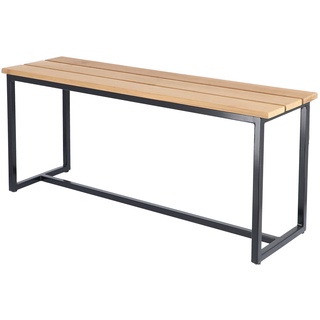 Jan Kurtz - Time Sitzbank L 100 cm, Aluminium schwarz / Teak natur