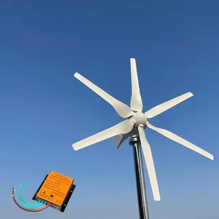 KX-ENERGIE 1000W Horizontal Windkraftanlage Komplettanlage 48V 6Flügel Windgenerator mit MPPT Laderegler Windturbine Windräder Garten Windrad für Heimgebrauch Industrielle Farm Stromerzeuger
