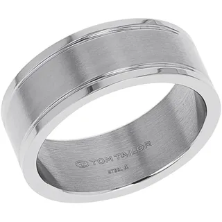 Tom Tailor Ring für Herren, Edelstahl, 8 mm, silber, Geschenkidee, kommt in Schmuck Geschenk Box, 2100663