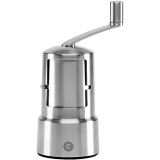 Crushgrind Copenhagen Gewürzmühle aus Edelstahl | Pfeffermühle mit Kurbel & Keramikmahlwerk für Gewürze | Salz- & Pfeffermühle mit verstellbarem Mahlgrad | aus hochwertigen Materialien | 10,5cm