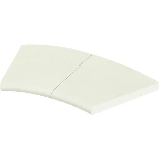 WESERWABEN® Pool- / Beckenrandsteine - Aquitaine Betonweiß - Guss Innenrundung R50 63,5 x 31 x 3,2 cm Flache Steine