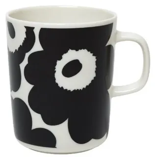 Marimekko Oiva Unikko Becher 0,25 l Schwarz
