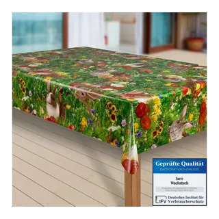 Laro Tischdecke Wachstuch Abwaschbar 100 x 90 cm Grün