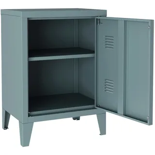 [en.casa] Nachtschrank Inari 57 x 40 x 30 cm Graublau