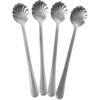Rice Lattelöffel rostfreier Stahl 4er in silber | Gr.: onesize