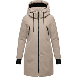 Navahoo Wintermantel Winterzart 14 Mantel mit abnehmbarer Kapuze und Rucksackträgern innen grau 6XL (52)