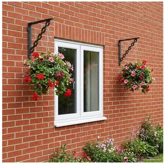 furnicato Wandregal Regalträger 21 x 21 x 3.5 cm Schwarz, 1-tlg., Wandwinkel mit vorgebohrten Löchern für dein Regal im Garten schwarz 21 cm x 21 cm x 3.5 cm