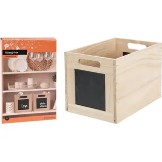 2x Holzbox Aufbewahrungsbox Holzkiste 30x20cm Tafel Holz Organizer Küche