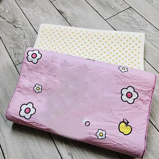 Ergonomisches Kinderkissen Aus Naturlatex, Doppellagig, Atmungsaktiv, Mit Cartoon-motiv, Zahl 7, Rosa, 27 X 44 Cm