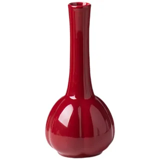 Fenteer Rote Keramikvase, kleine rote Vase, kreative Desktop-Keramikvase, dekorative Vasen für Wohnzimmer, Couchtisch, Regal, Bauernhaus