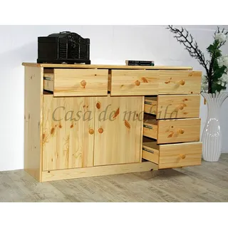 Kommode mit schubladen Kiefer massiv natur lackiert Anrichte Sideboard schrank