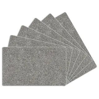 Wallario Frühstücksbrett Muster grauer Marmor Optik -Granit - marmoriert, ESG-Sicherheitsglas, (inkl. rutschfester Gummifüße 4mm, 6-St), 14x23cm 23 cm x 14 cm