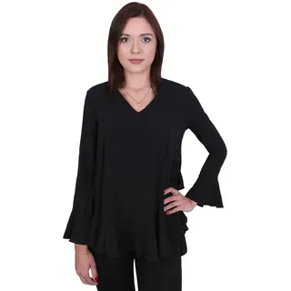 Sarcia.eu Rüschenbluse John Zack Schwarze Bluse mit Rüsche M schwarz