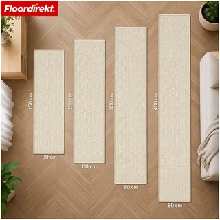 Floordirekt Monaco Teppichläufer 80 x 200 cm Creme