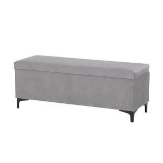Jette Home Bettbank mit Stauraum Jette Patch , grau , Maße (cm): B: 122 H: 47 T: 42.0
