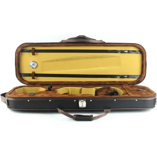 Yoeoefuo Geigenkoffer 1/4 1/2 3/4 4/4 Geige Koffer Lightweight Oxford Cloth Anti-Stress Oblong Violin Case Stabil Und Leicht Mit Hygrometer Geigenschutzkoffer (Size : 4/4)