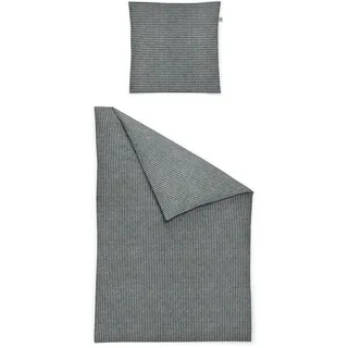 IRISETTE Mink 8872 Gestreift Baumwolle Grün 155 x 220 cm + 80 x 80 cm