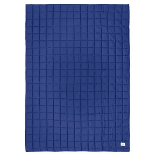 Plaid Kelda, Marc O'Polo Home, Gesteppt, aus Tencel Lyocell blau