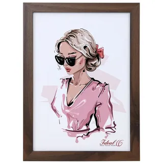 IDEAL TREND Bilderrahmen Bilderrahmen Hekla Holzrahmen Posterrahmen Picture Frame Collage Poste, für 1 Bilder (1 St), Natürliche Holzmaserung sichtbar, leichte Farbabweichungen möglich braun rechteckig | 13 cm x 18 cm | 13x18
