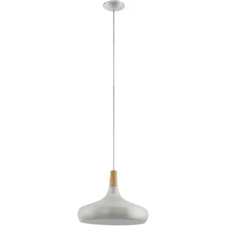 EGLO Sabinar 1-flg. Ø 40 cm rund silber gebürstet, braun