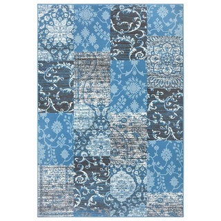 Designteppich Teppich Bloques hellblau, HANSE Home, rechteckig, Höhe: 9 mm blau 80 cm x 150 cm x 9 mm