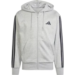 adidas Essentials 3-Streifen Kapuzenjacke Herren grau L