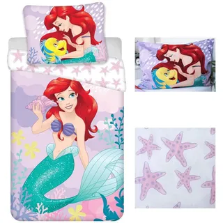 Disney Ariel Die Kleine Meerjungfrau Mehrfarbig 140 x 200 cm + 70 x 90 cm