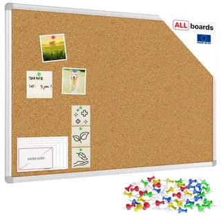 ALLboards Pinnwand 90 x 60 cm Braun